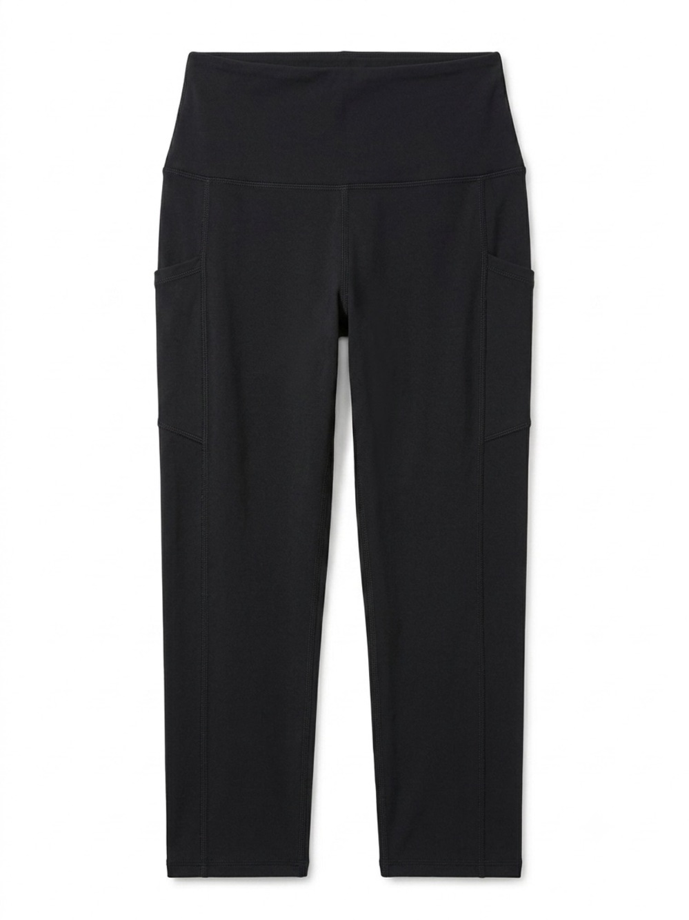 Steppe Black Capri Leggings High Rise Pocket Athletic Yoga Pants Medium
